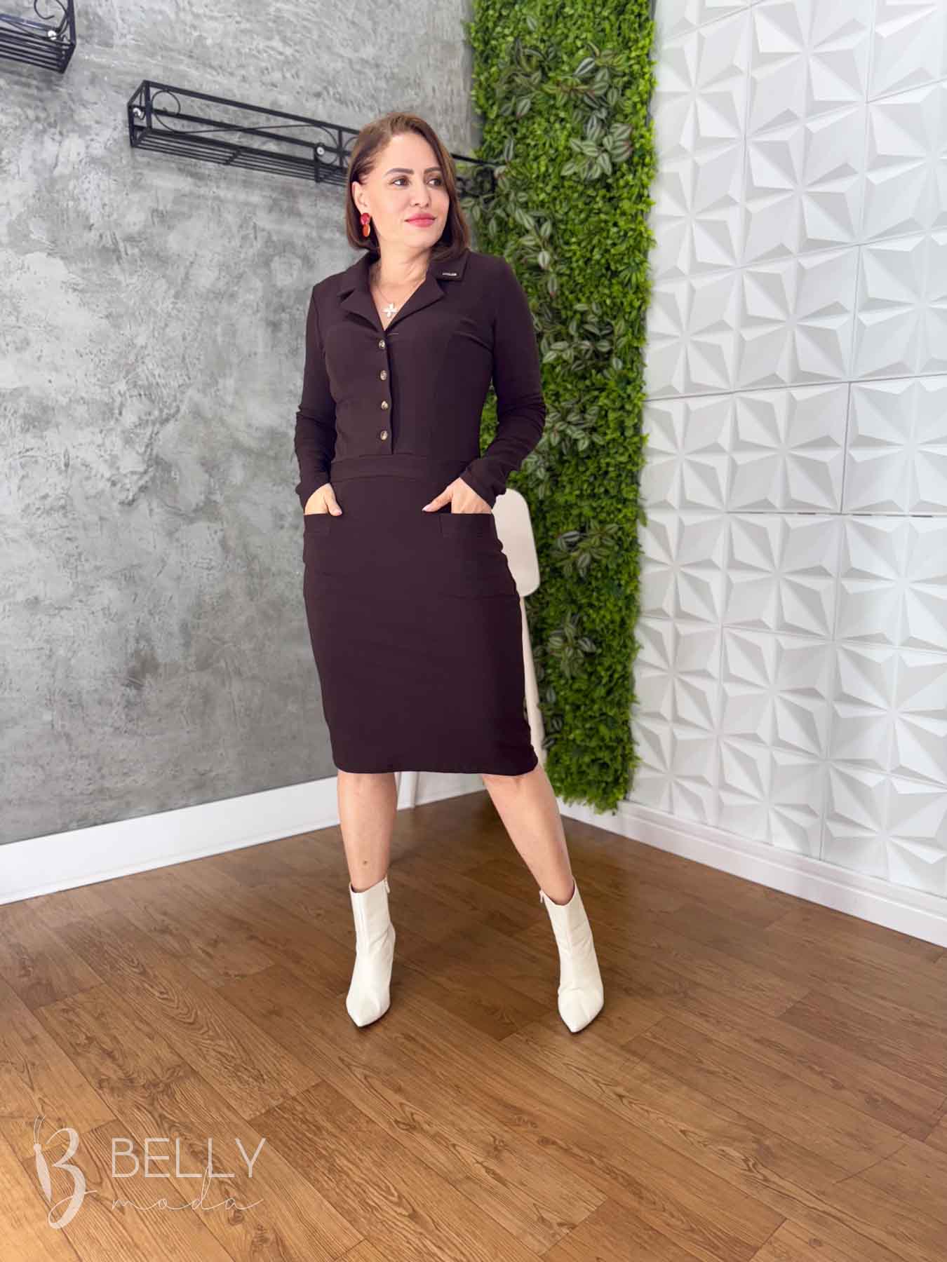 Vestido Ana Luíza Manga Longa