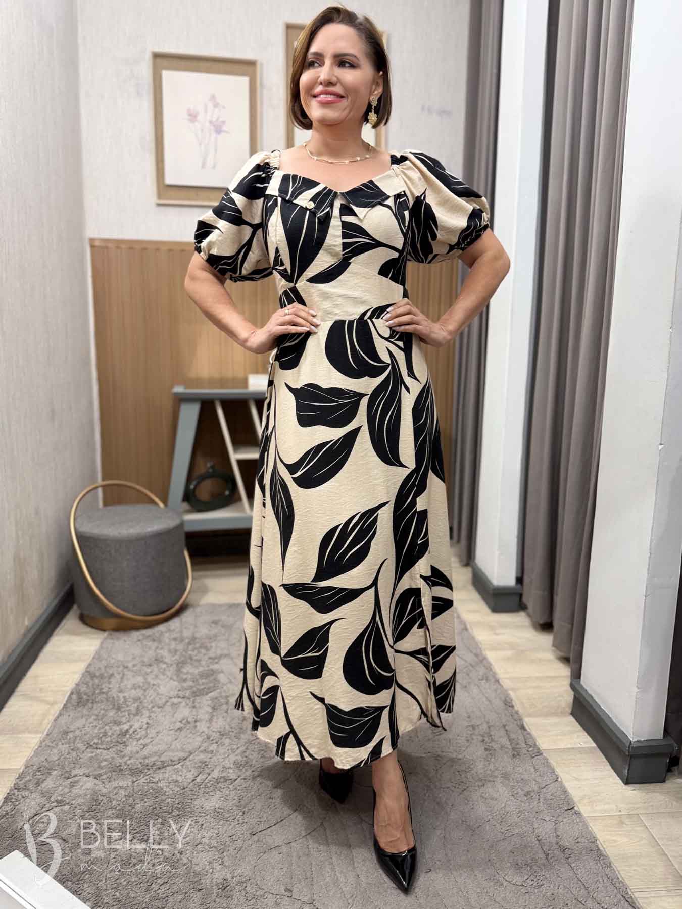 Vestido Cássia Evasê Longo