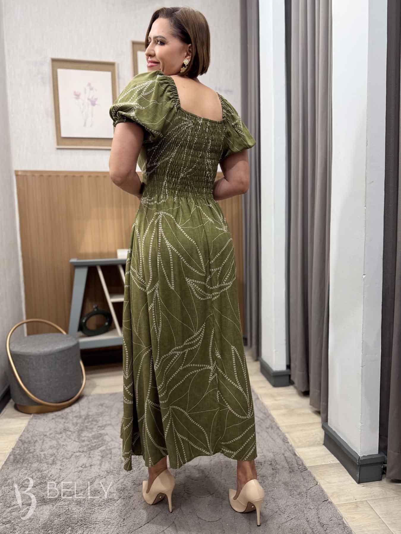 Vestido Cássia Evasê Longo