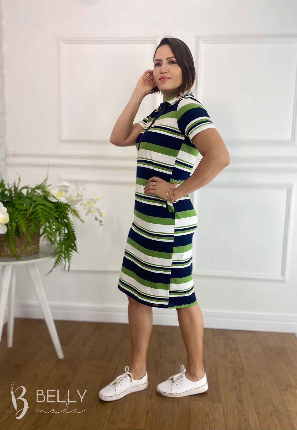 Vestido Pietra Polo Estampado com Bolso