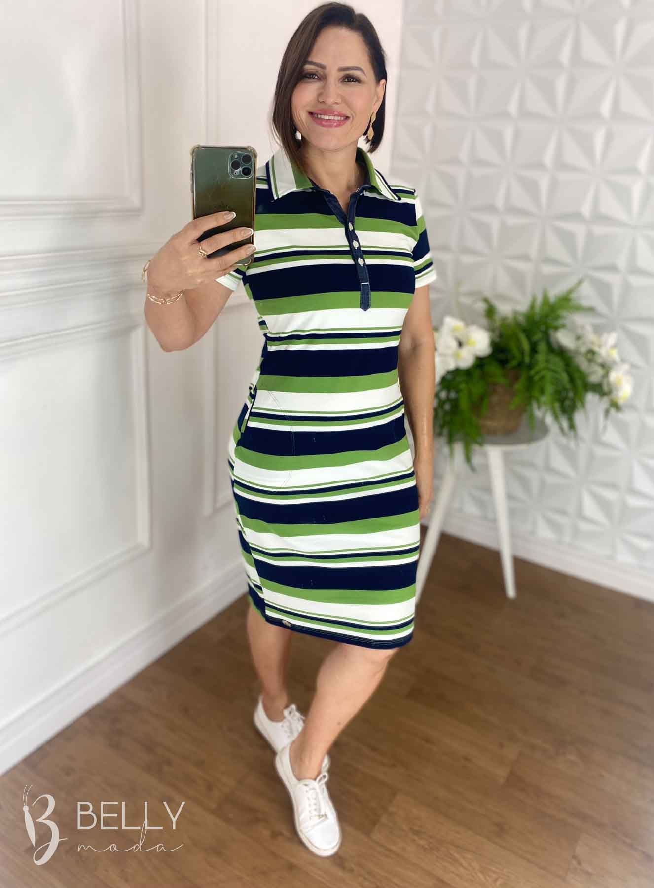 Vestido Pietra Polo Estampado com Bolso