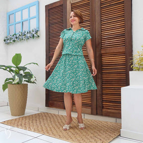 Vestido Aurora com Bolsos Blusê