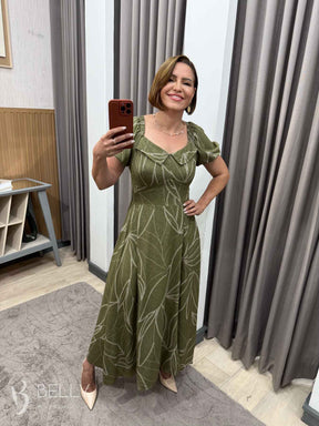 Vestido Cássia Evasê Longo