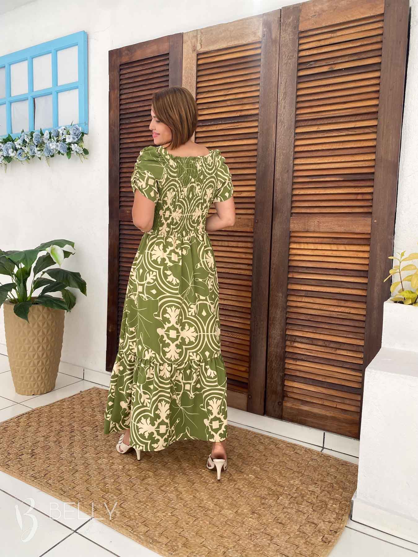 Vestido Cibele Longo com Cinto Encapado