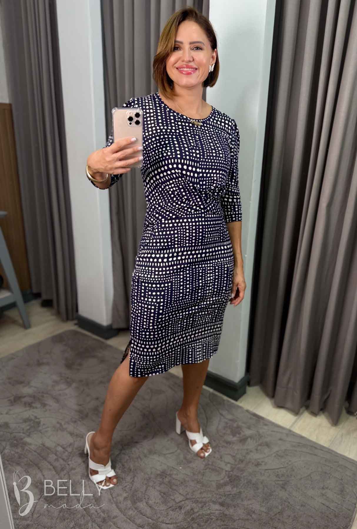 Vestido Lis com Detalhe Torcido Frontal