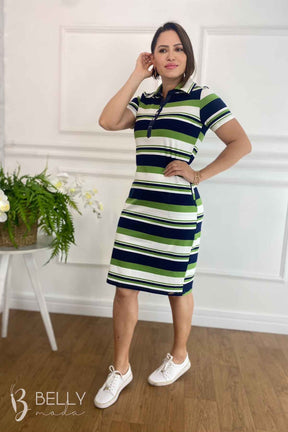 Vestido Pietra Polo Estampado com Bolso